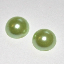 parel flatback 8mm pastel groen rond 10 stuks
