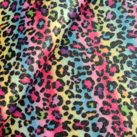 Leopard happy glitter
