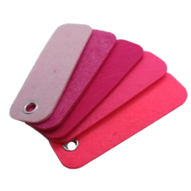 Sleutelhanger vilt rechthoek Fuchsia (11)