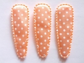 zalm polkadot hoesje satijn (5cm)