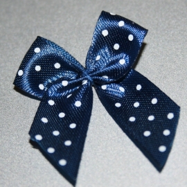 navy polkadot strikjes 1 stuks