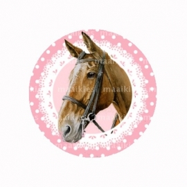 (FB377) Paard roze