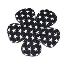 47mm sterrenprint bloem zwart