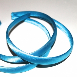 Diadeem blauw satijn 15mm