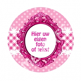 BSO30 roze tekst/ foto frame