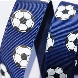 Voetbal lint 22mm navy p/m