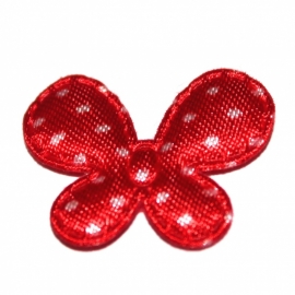 Vlinder dot rood (2bij 2,5cm)