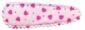 kniphoesje  wit met roze hartjes(5cm)