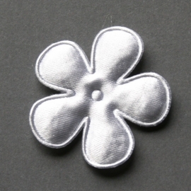 35mm satijn bloem wit