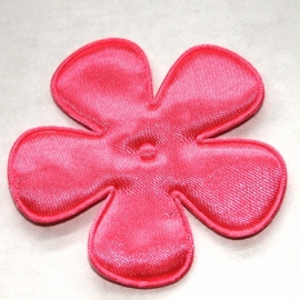 65mm satijn bloem neon roze