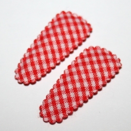1 kniphoesje rood gingham geruit (3,5cm)