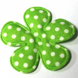 35mm polkadot bloem grijs lime