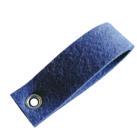 sleutelhanger vilt dubbele rechthoek Blauw grijs (5)