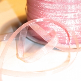 3m organza lint 6mm breed roze