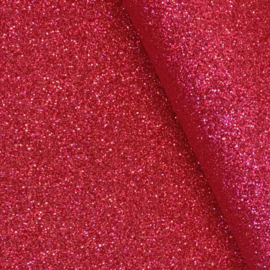 Lapje imitatieleer glitter fuchsiaroze