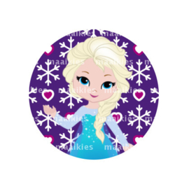 (FB937) Elsa purple heart