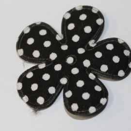 35mm polkadot bloem zwart