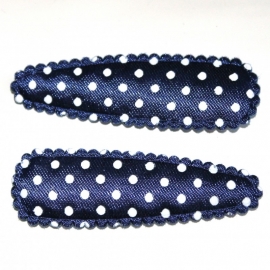 Navy polkadot hoesje satijn (5cm)