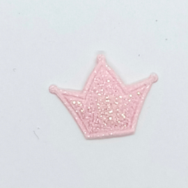 mini kroon glitter roze