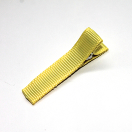 Alligator clip bekleed met geel grosgrain lint