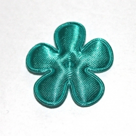 25mm satijn bloem teal