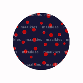 (FB877) navy red dot