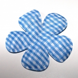 47mm Blauwe ruitbloemen