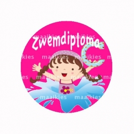 (FB517) zwemdiploma meisje C roze