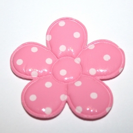 Xl vinyl bloem roze polkadot