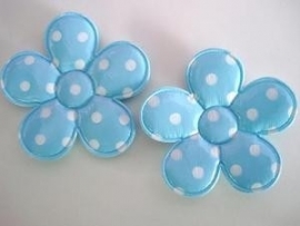 Vinyl bloem blauw polkadot