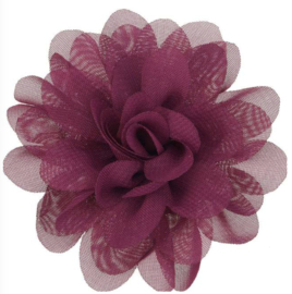 7cm chiffon bloem bordeaux paars