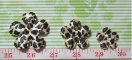 35mm satijn bloem leopard print donker bruin