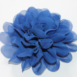 12 cm chiffon bloem kobalt blauw