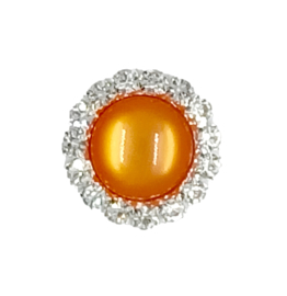 Strass flatback oranje 16mm