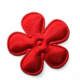 35mm satijn bloem rood