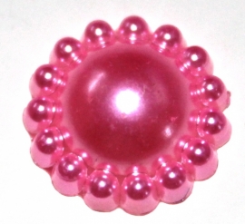 parelbloem flatback 12mm roze