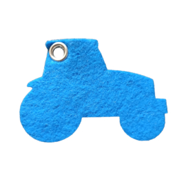 Vilten Sleutelhanger Traktor donker blauw