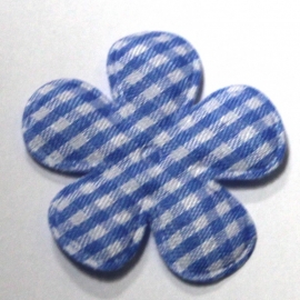 35mm  blauw ruit bloem