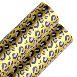 pu leer leopard goud