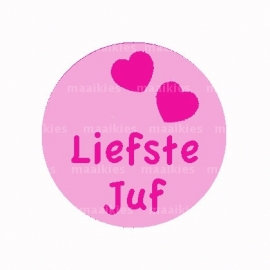 (FB383) Liefste juf roze/fuchsia