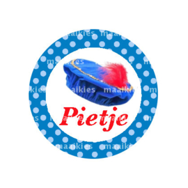 pietenmuts met naam blauw