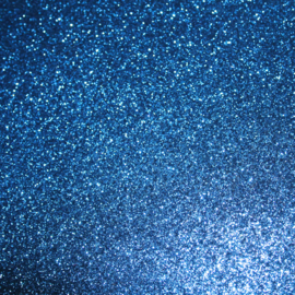 lapje pu leer glitter royal blauw