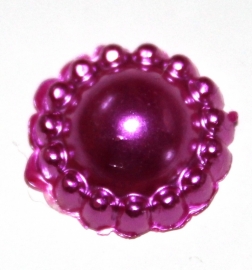 parelbloem flatback 12mm fuchsia