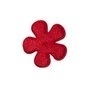 25mm fluweel bloem rood