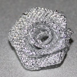 Zilver roosje 15mm