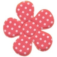 Polkadot bloem coral 47mm