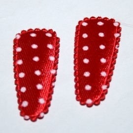 satijn polkadot hoesje rood (3,5)