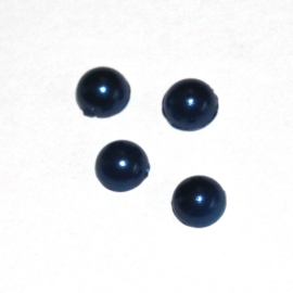parel flatback 10mm donker blauw rond 10 stuks