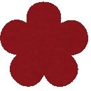 Acryl vilt donker rood 45cm bij 30cm