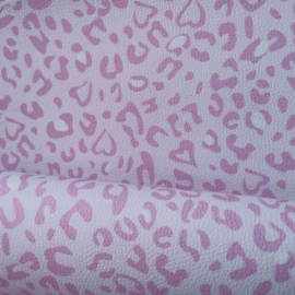 Pu leer leopard licht roze